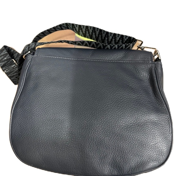 Marc Jacobs Recruit Nomad Saddle Pebble Leather Gray Crossbody Bag - Picture 4 of 14